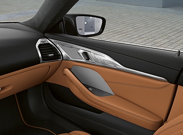 Interior detail of the front passenger cabin in the 2026 BMW 8 Series Gran Coupe