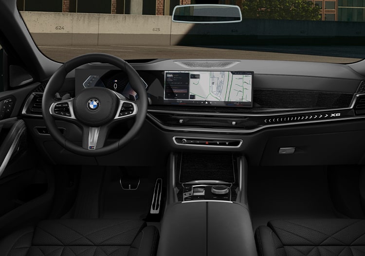 Detail of digital displays in the 2026 BMW X6 Coupe SUV