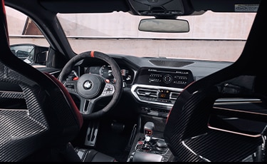 Detail interior shot of driver's cockpit