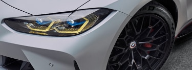 Detail of standard Yellow LED Headlights with Laserlight